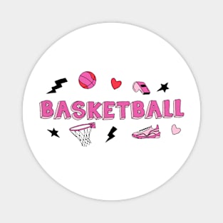 Pink Celebration of Basketball Magnet